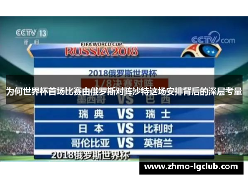 为何世界杯首场比赛由俄罗斯对阵沙特这场安排背后的深层考量