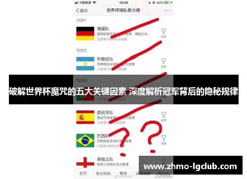 破解世界杯魔咒的五大关键因素 深度解析冠军背后的隐秘规律