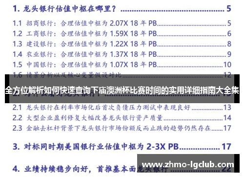 全方位解析如何快速查询下庙澳洲杯比赛时间的实用详细指南大全集